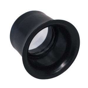 Schwarzes Uhrmacher Okular mit 5-facher Vergrößerung für Präzisionsarbeiten.