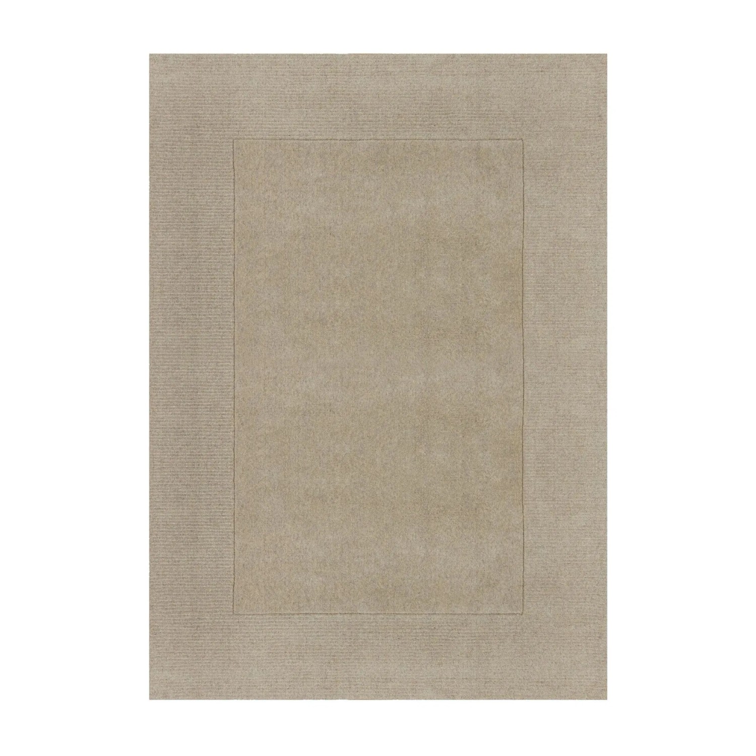 Flair Rugs Wollteppich Wool Border 120 cm x 170 cm Natural