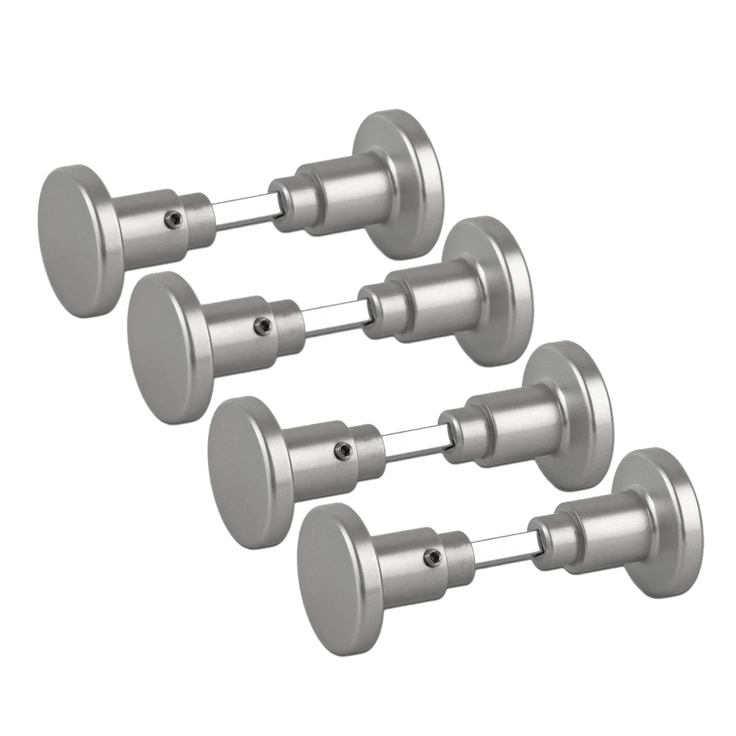 BigDean Aluminium Zimmertürknöpfe Knopfdrücker Beschichtetes Aluminium Zum Aufdrehen Von Türen Ideal Als Schutz Vor Unbeabsichtigem Türöffnen