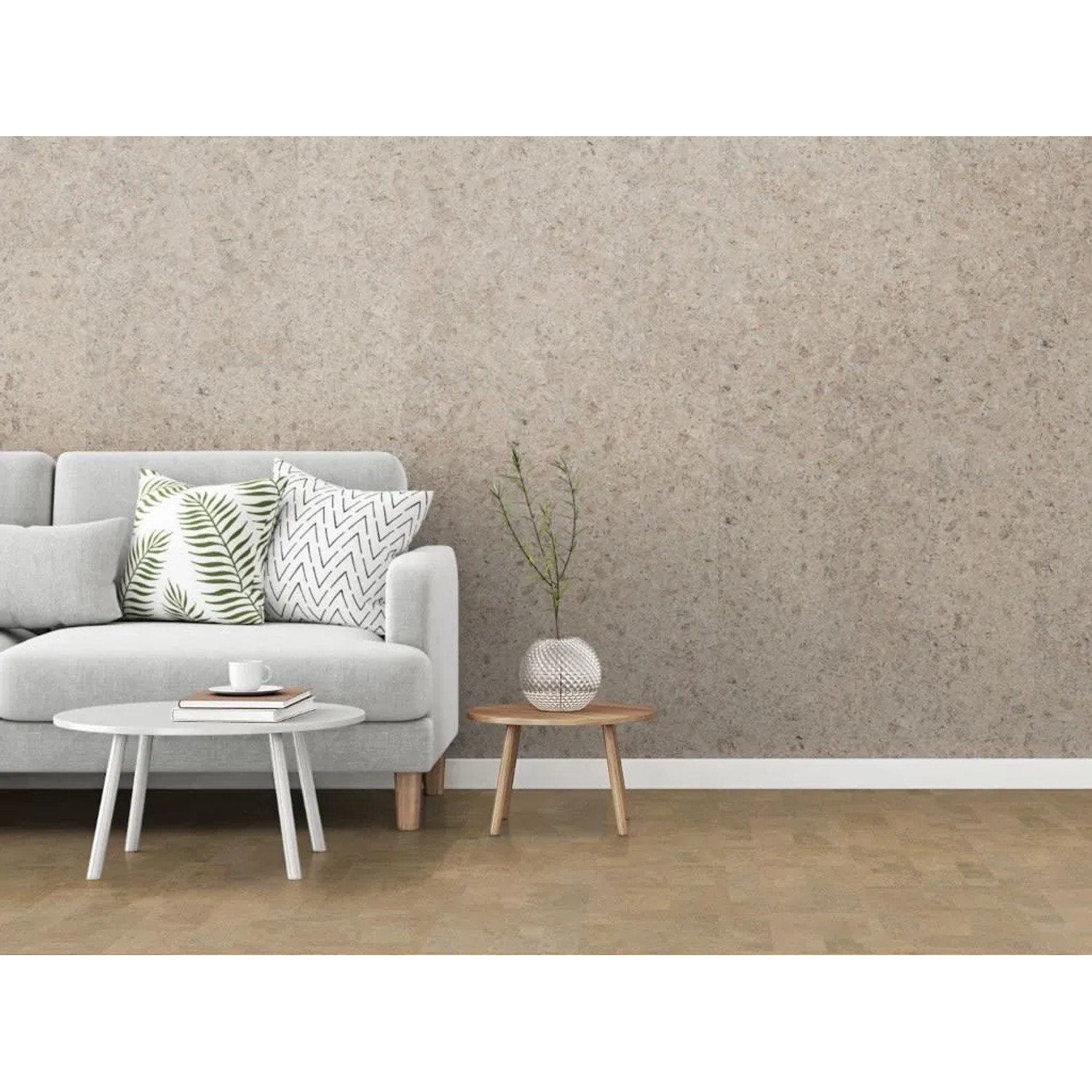 Granorte Kork Wandfliese MAT Limestone mit CORKGUARD-Oberfläche