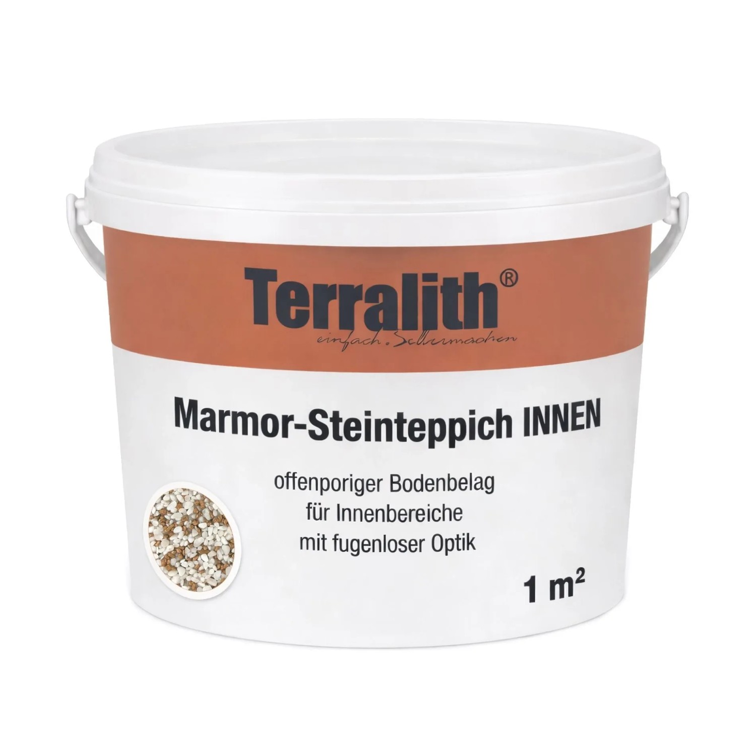 Terralith Metallic Steinteppich Metallic Mix 400 für 1m² Innen Mittel 4-6 mm