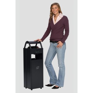 PROREGAL Kombiascher Mit Schloss Und Blenden 35 Liter HxBxT 97,5 x 30,5 x 26,5 cm Stahl Anthrazit