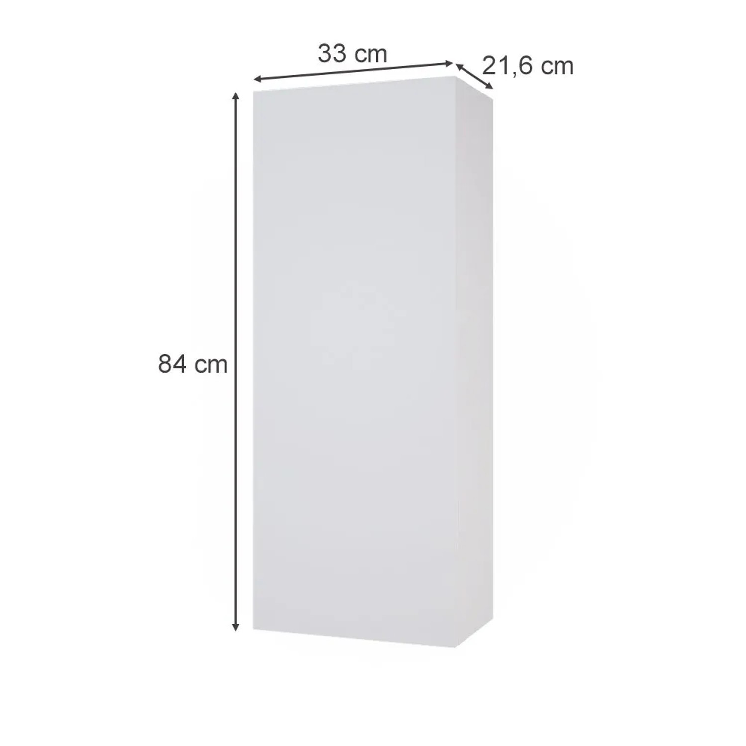 Vicco Badschrank Gloria Weiß 33 x 84 mit 2 Regalböden_3