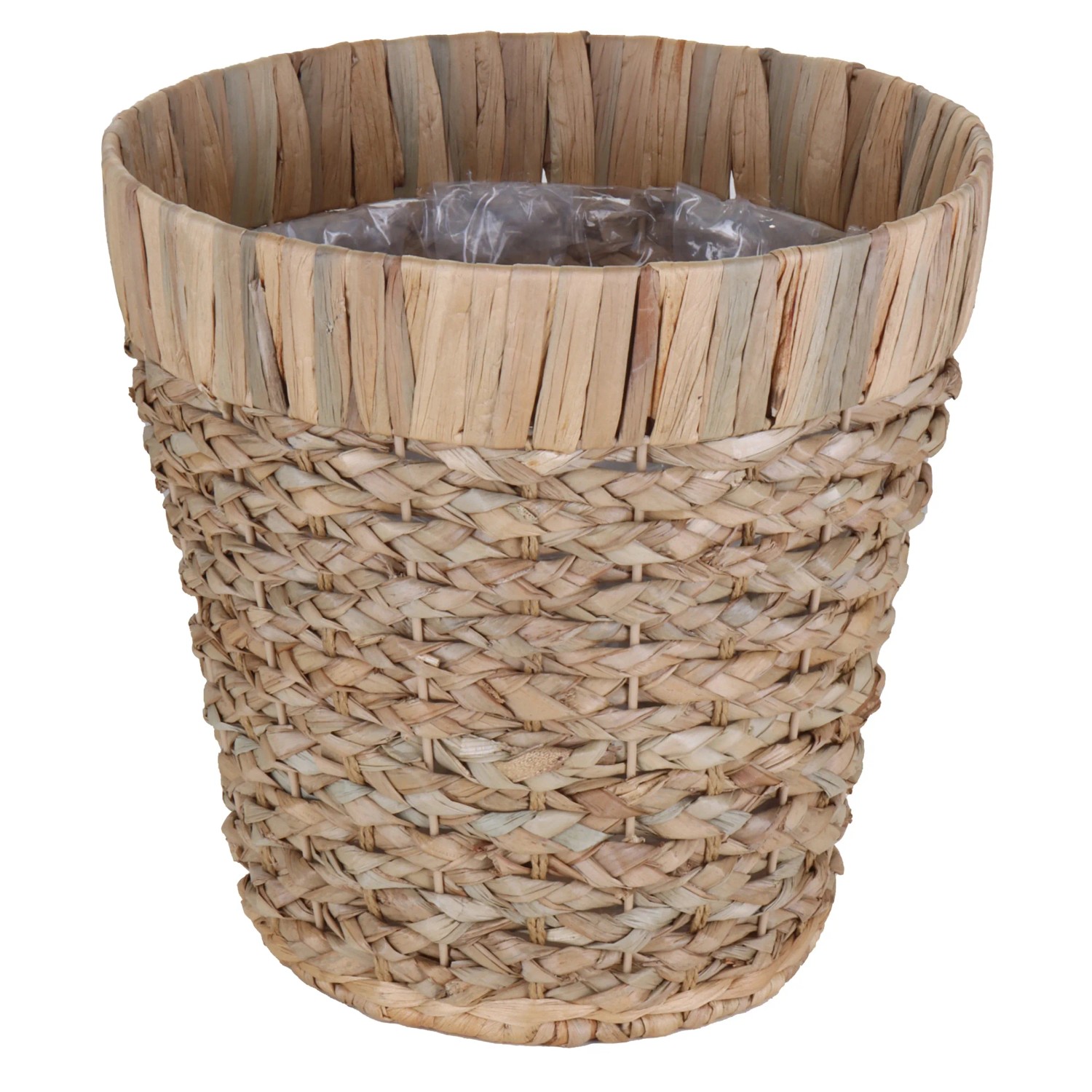 A.H.G. Pflanzkorb Bananenblatt mit Polybeutel Ø 21 cm x 20,5 cm Beige-Natur