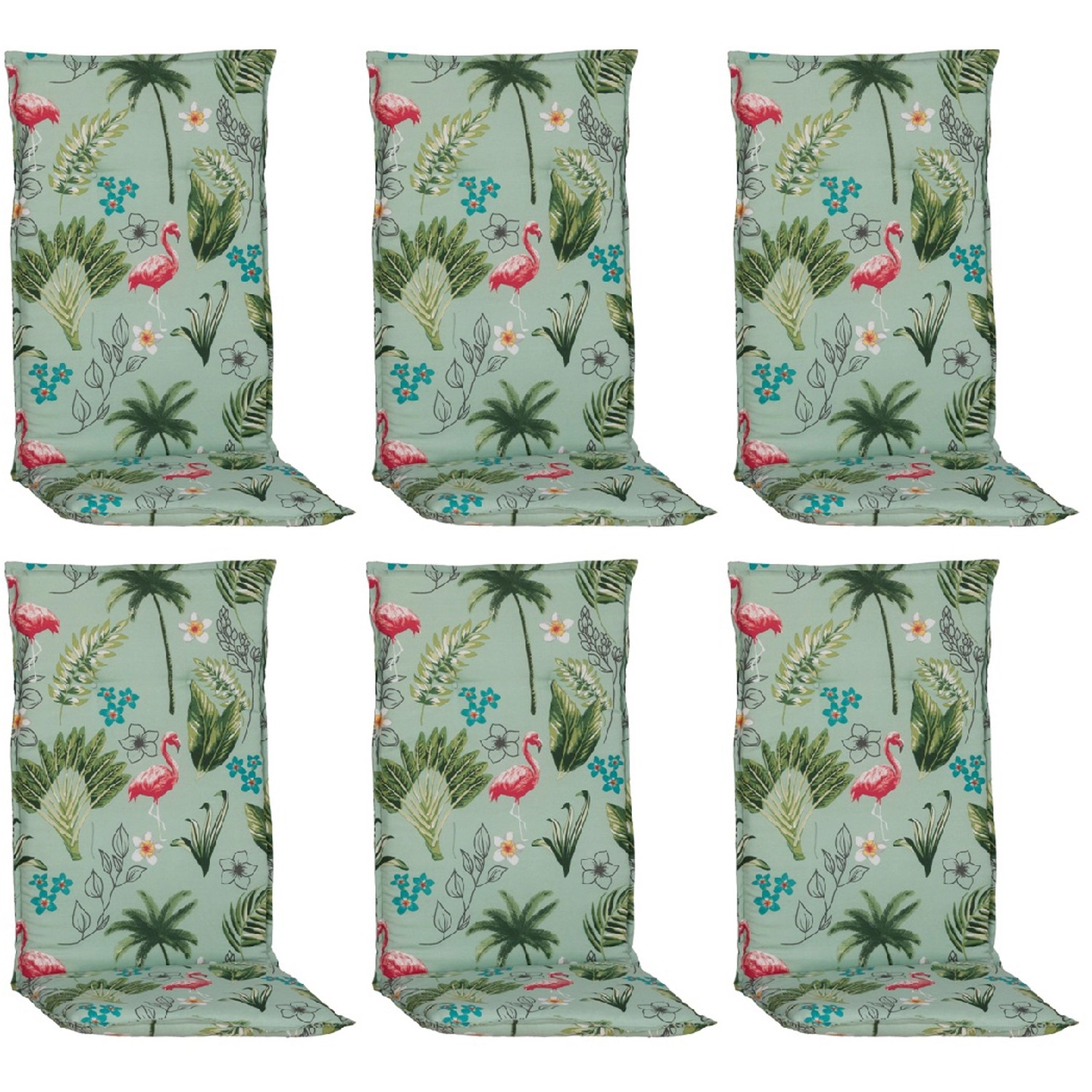 Beo Sitzauflage Hochlehner Genua 6er Set Flamingo Hellgrün günstig online kaufen