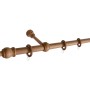 Mydeco Gardinenstange Buche, 160cm, mit Zubehör. Holz-Garnitur für Fensterdekoration.