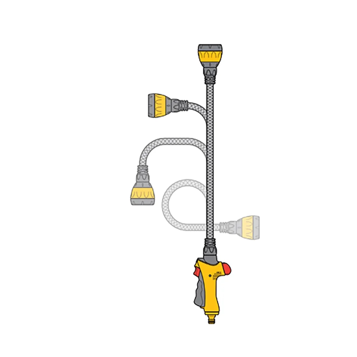 Hozelock Flexi Spray 4in1 Gartenbrause, multifunktional mit flexiblem Korpus für verschiedene Anwendungen.