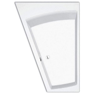 Weiße Steinkamp Eckbadewanne (170x110) für Ecke links, Acryl, mit zwei Rückenschrägen.