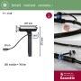 Paulmann LED-Gartenstrahler Plug & Shine Ito, horizontal, 6W, anthrazit. Detailaufnahme mit Maßen.