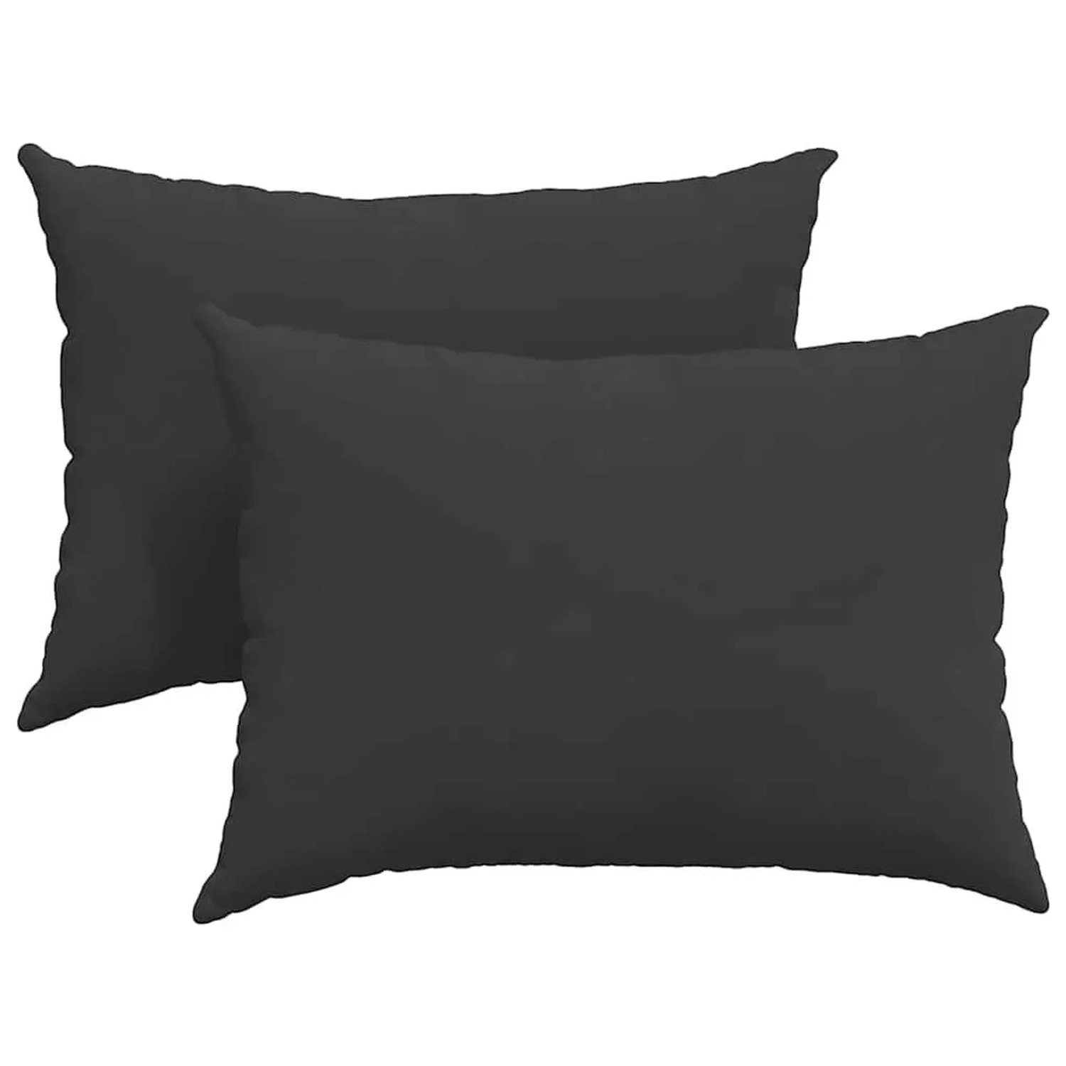 vidaXL Sofakissen 2 Stück Schwarz 70 x 50 cm Stoff 42013771