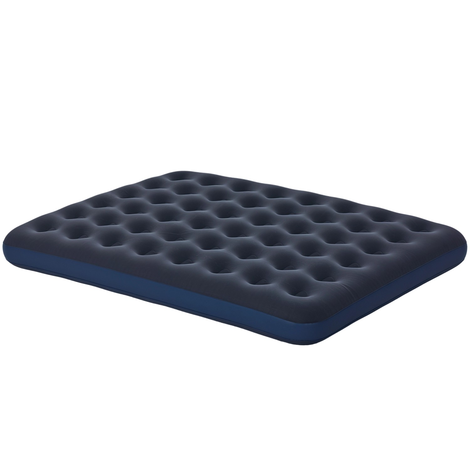 Outsunny Luftmatratze Beflockter Kunststoff Blau 203L x 152B x 22H cm günstig online kaufen