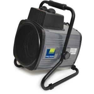 Grauer Palram Canopia Heizlüfter/Ventilator 2400W für Gewächshaus mit Tragegriff.
