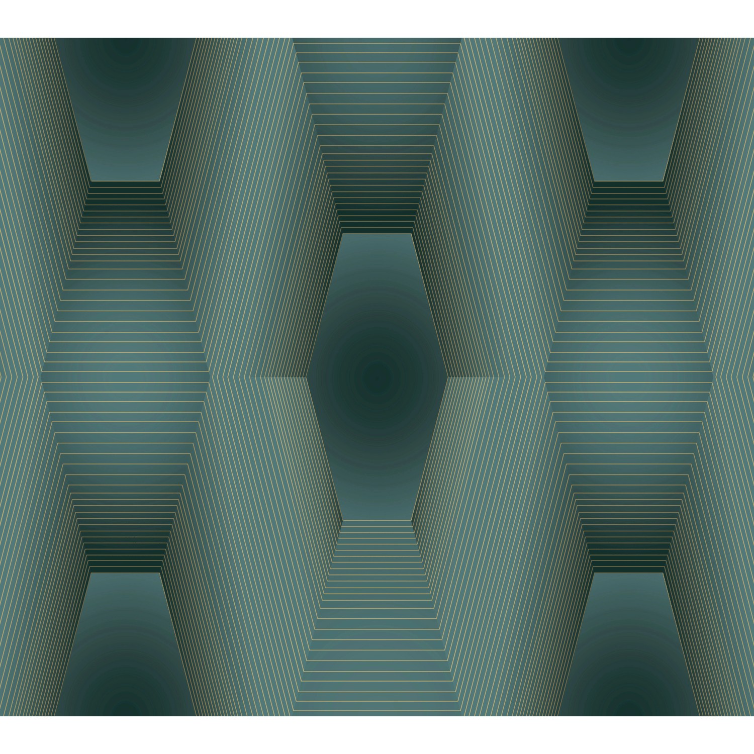 Erismann Fototapete Guido Maria Kretschmer Orion Petrol 3,0m x 2,7m