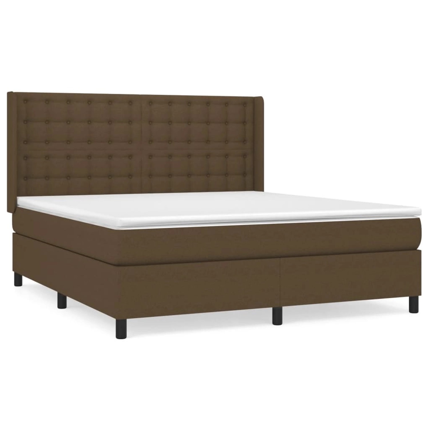 vidaXL Boxspringbett mit Matratze Dunkelbraun 160x200 cm Stoff1380140 günstig online kaufen