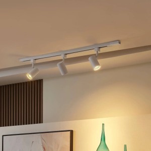 PRIOS Stromschienenleuchte Jorell 9054002 Modern in Weiß aus Aluminium 3-flammig GU10 Wohnzimmerleuchte