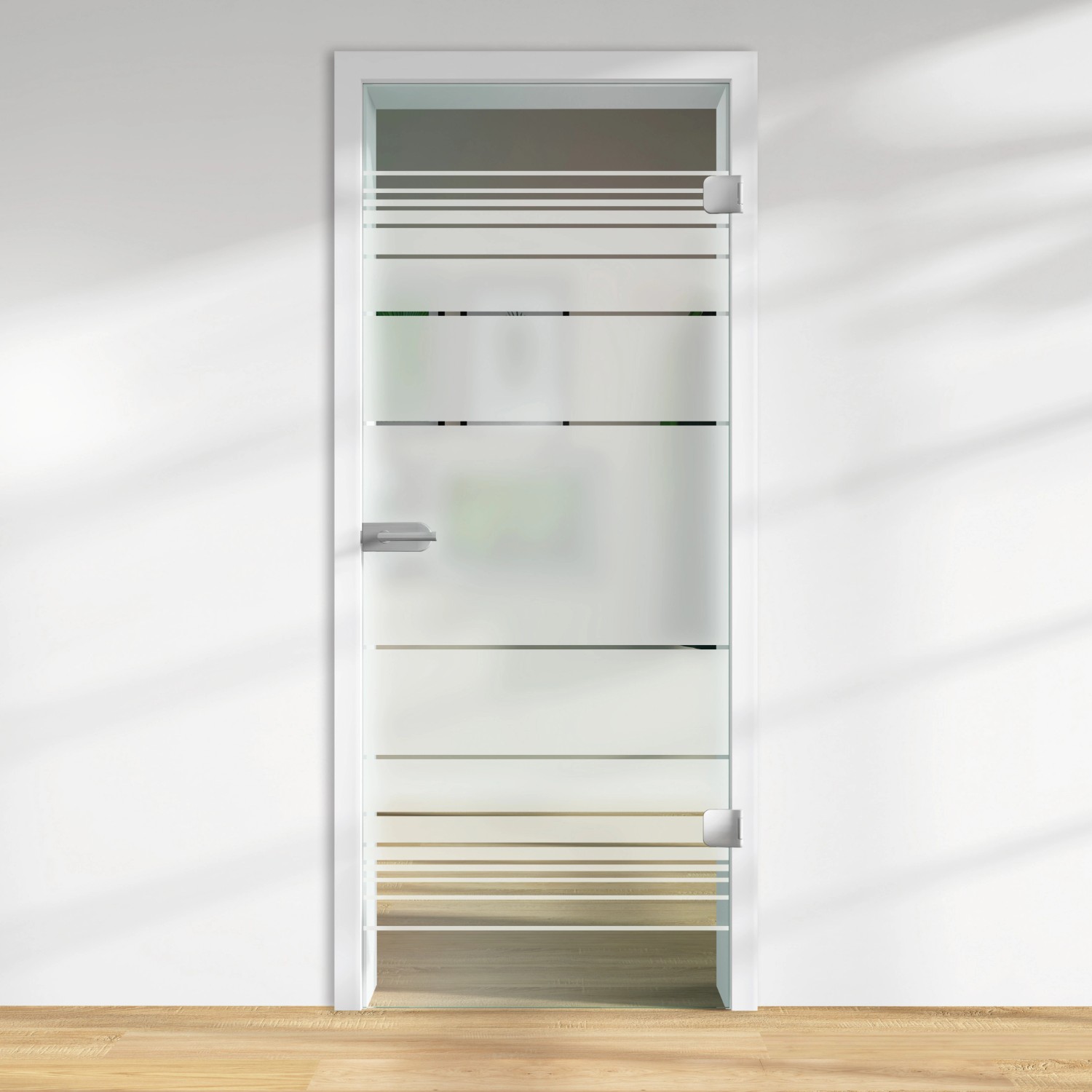 Glasdrehtür ESG Floatglas Dekor Siebdruck 36/05 DIN Rechts 2097 x 834 x 8 m günstig online kaufen