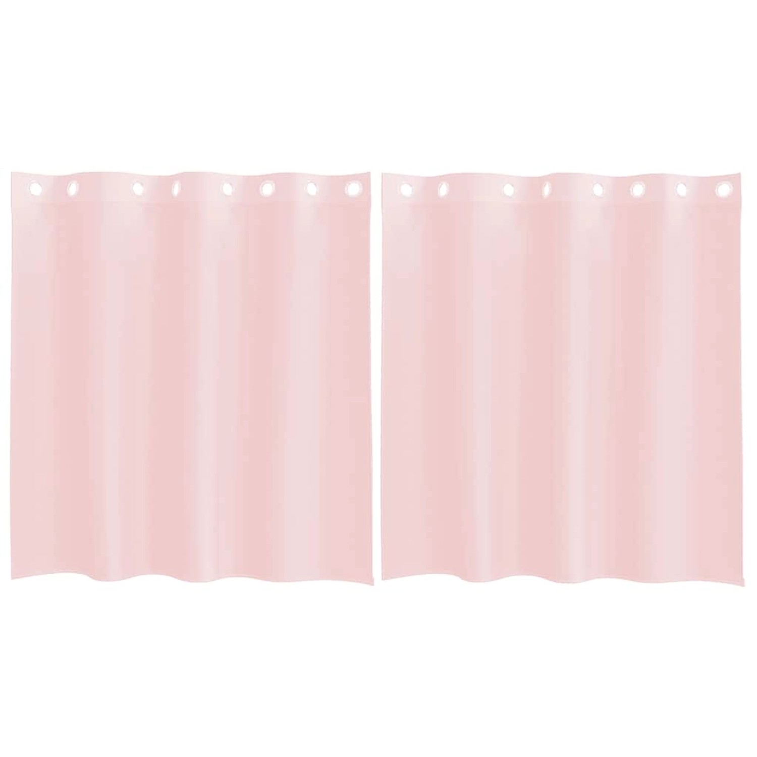 vidaXL Voile Vorhänge mit Ösen 2 Stk Hellrosa 140x140 cm 4102083 günstig online kaufen