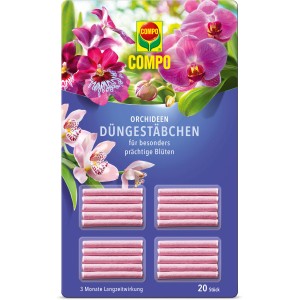 Compo Düngestäbchen für Orchideen, 20 Stück, für prächtige Blüten.