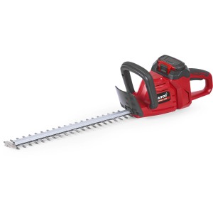 MTD Akku-Heckenschere HT40-500, rot/schwarz, mit beidseitig geschliffenen Messern.