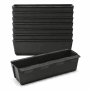 12er Set anthrazit Paletten Blumenkästen mit Hängesystem, 37cm. Ideal für Balkon & Garten.