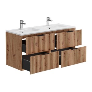 Vente-unique Badmöbel-Set Zevara Naturfarben Hell 120 cm