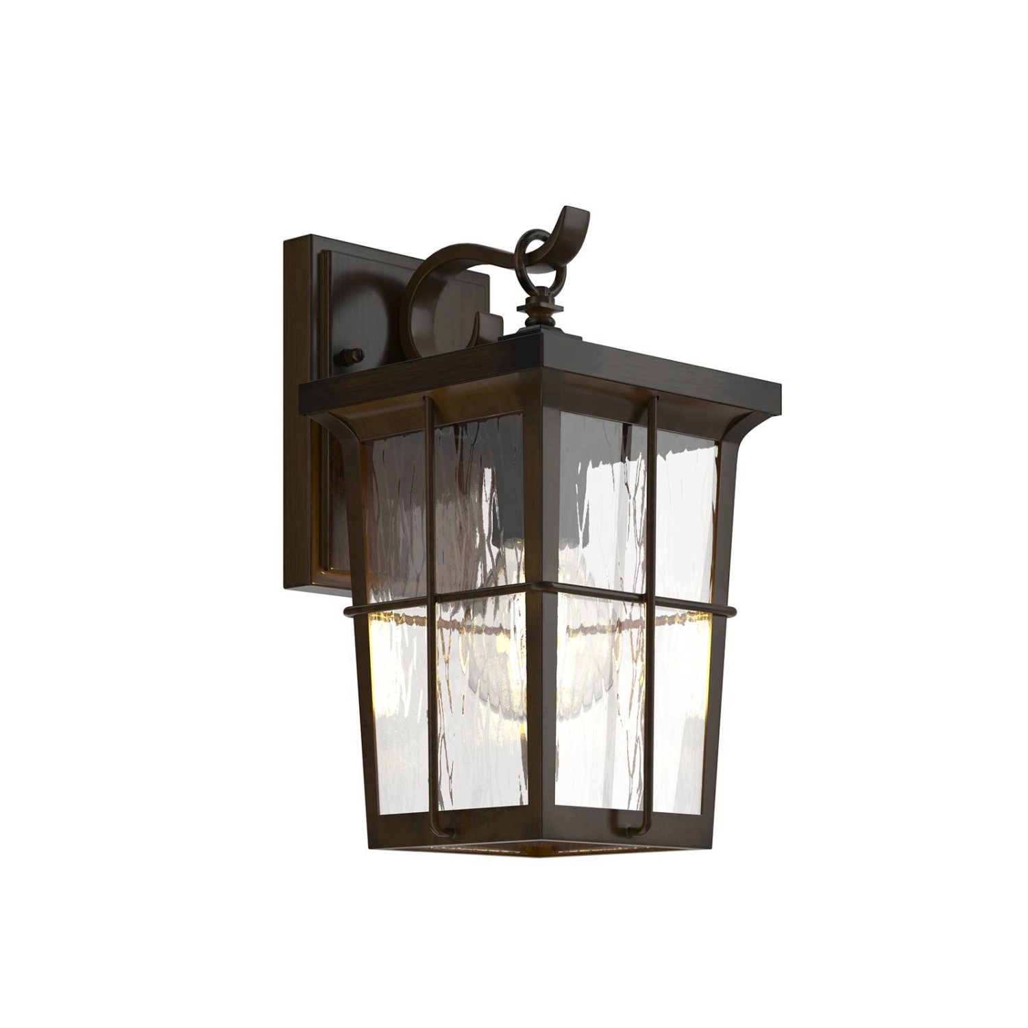 Lindby Wandleuchte Außen Charmaine 9624754 Retro Vintage Antik in Braun aus Aluminium 1-flammig E27