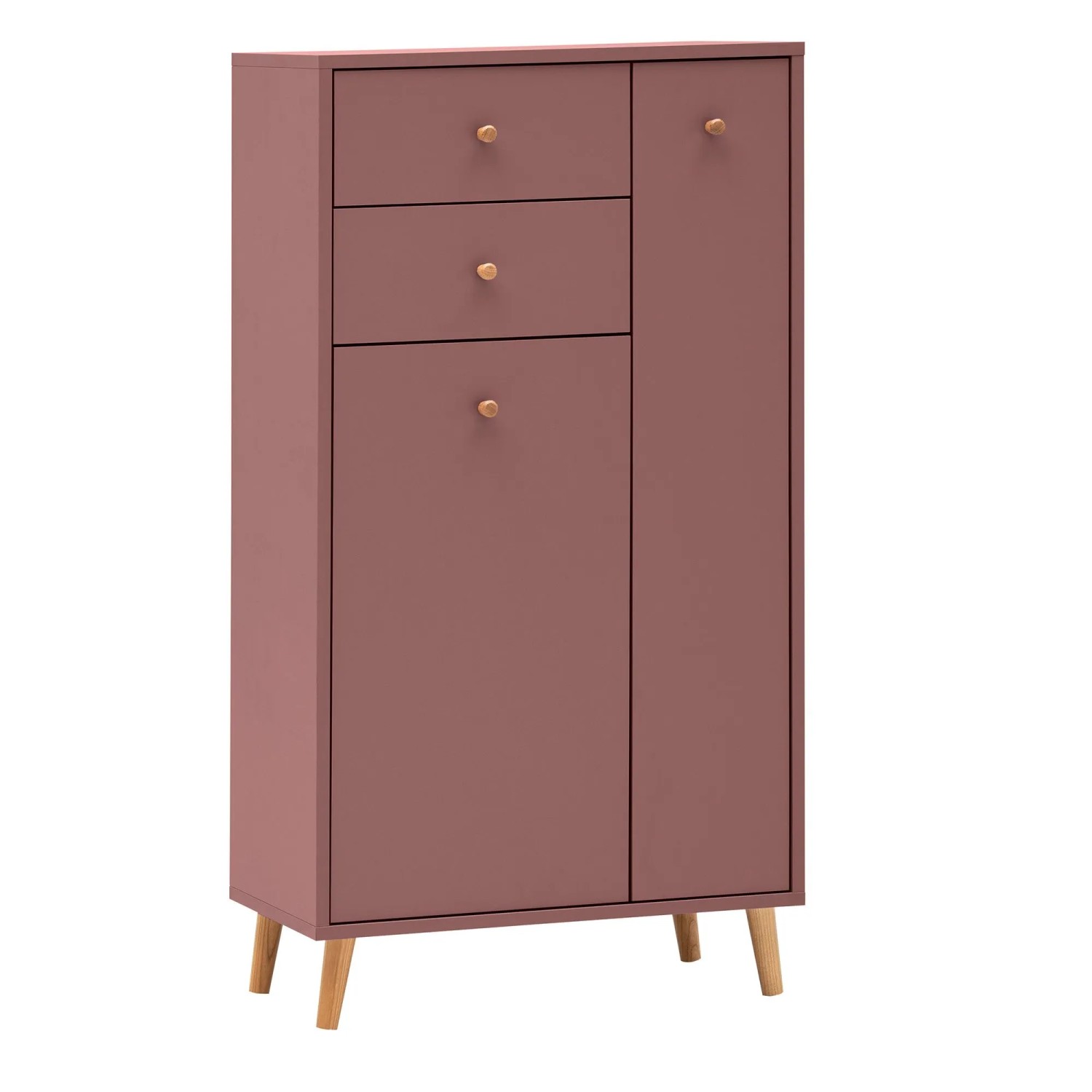 Schildmeyer Highboard Bjarne 113,4 cm x 60,2 cm x 33 cm Mauve