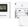 Bresser MeteoCast Pico Wetterstation, schwarz, mit Temperatur- und Feuchtigkeitsanzeige, Vorder- und Rückseite.