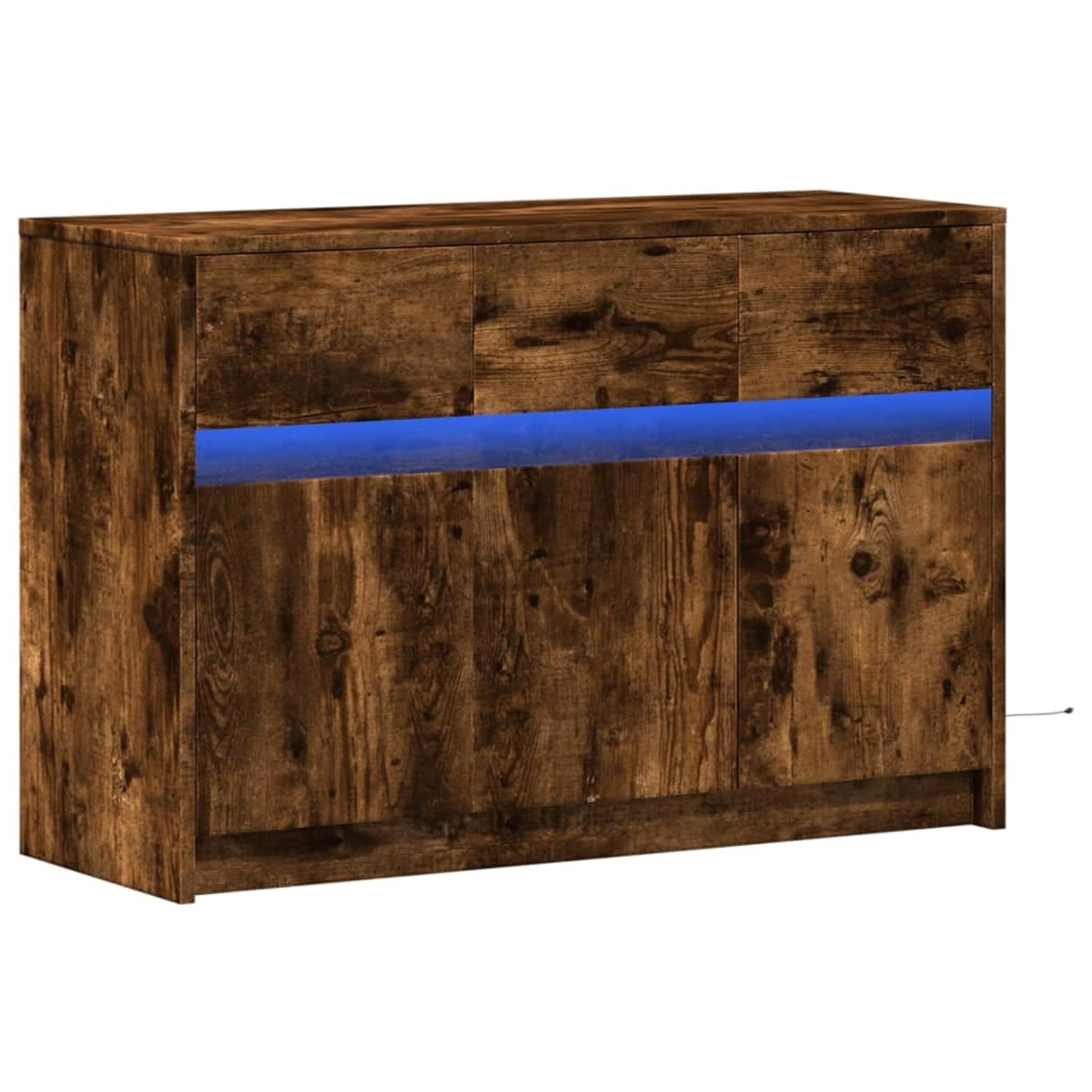 vidaXL TV-Schrank mit LED-Beleuchtung Räuchereiche 91x34x61 cm 852184 günstig online kaufen
