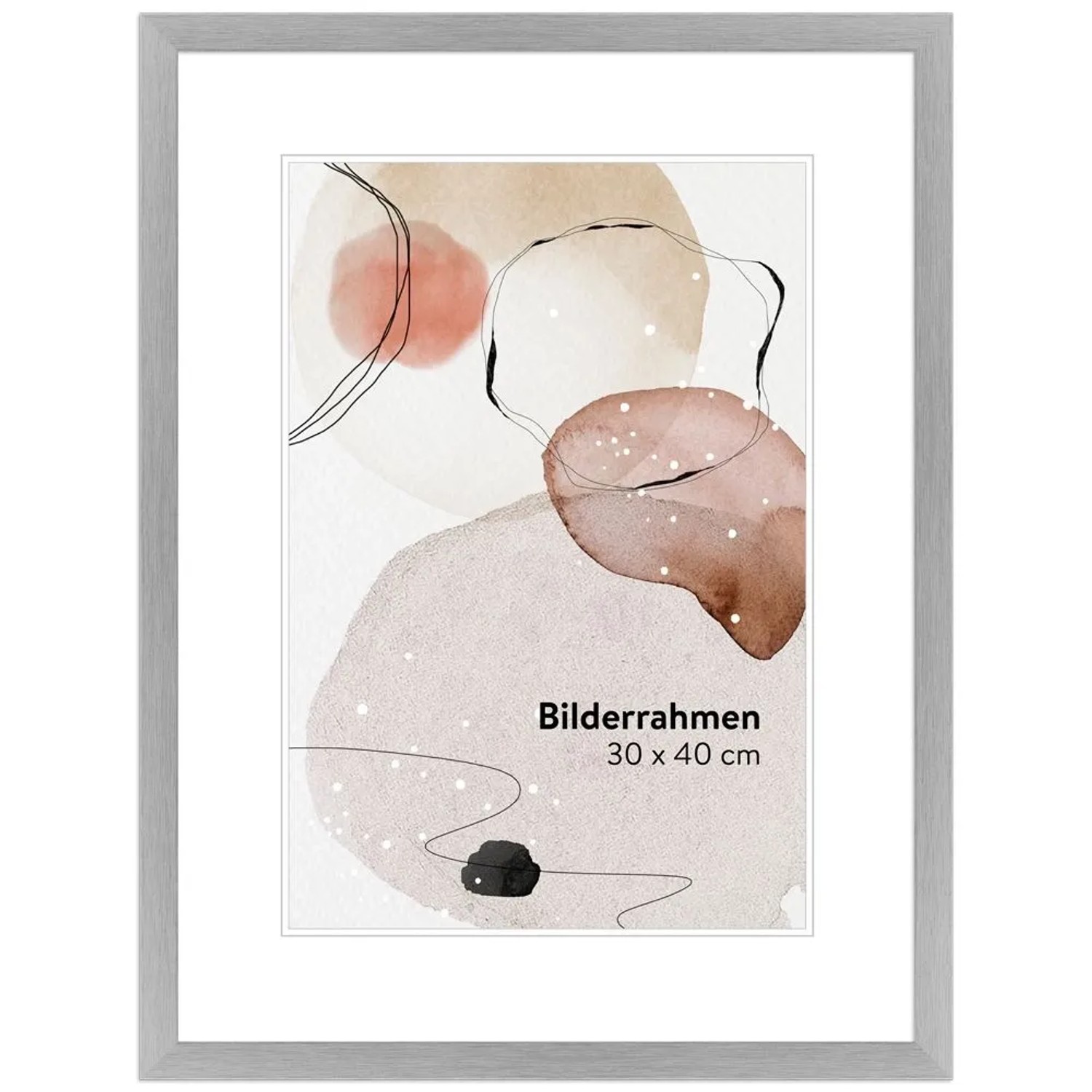 WANDStyle Bilderrahmen H950 aus Massivholz in Silber 10 x 15 cm im Stil Modern