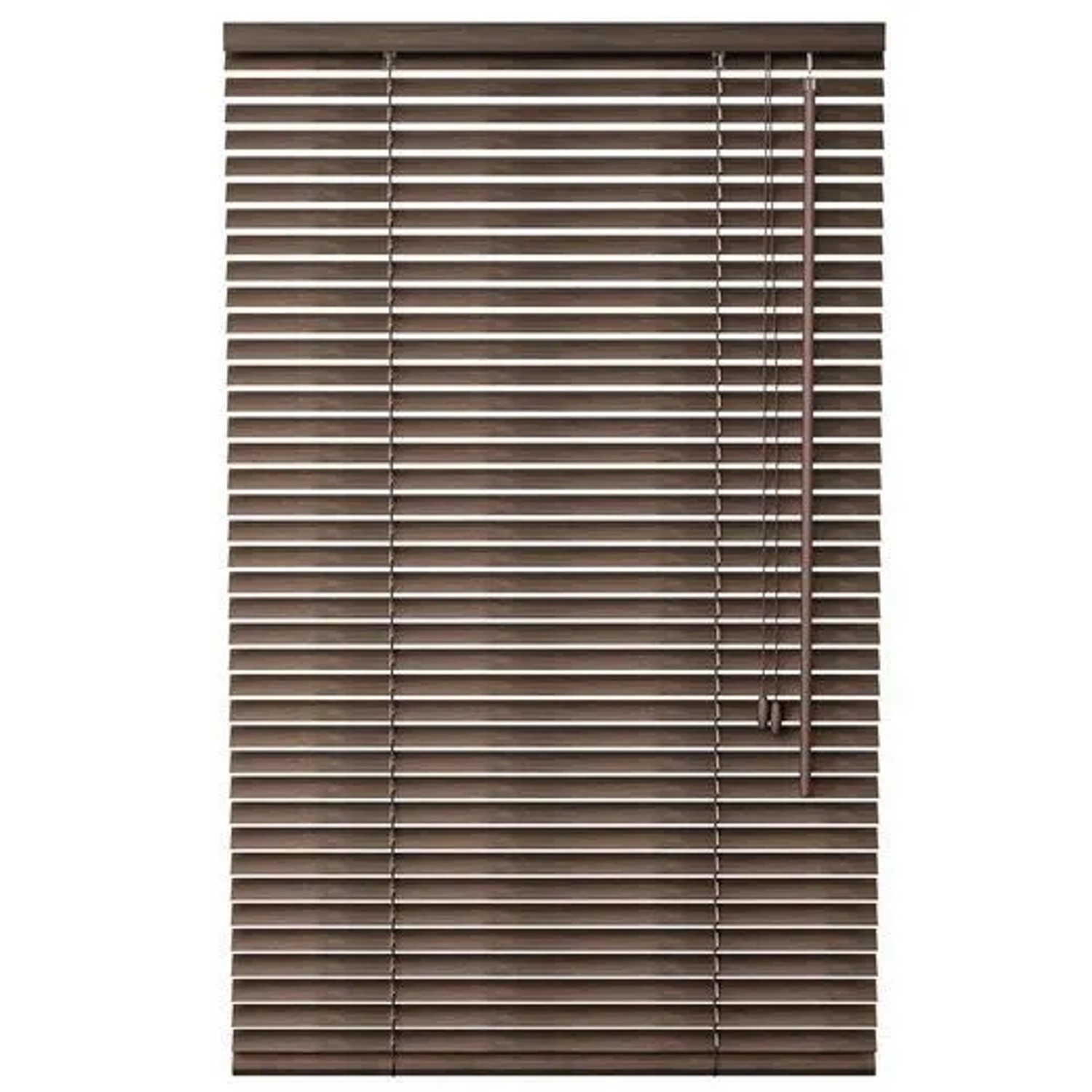Sekey Holzjalousie Ohne Bohren 60 cm x 130 cm 35mm Lamellen  Dunkelbraunoptik