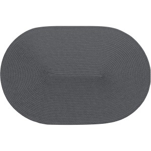 Graues, ovales Venilia Tischset Spiral, 45x30 cm, gewebte Optik.
