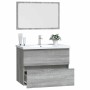 vidaXL 2-Tlg Badmöbel-Set Grau Sonoma Holzwerkstoff 815736_5