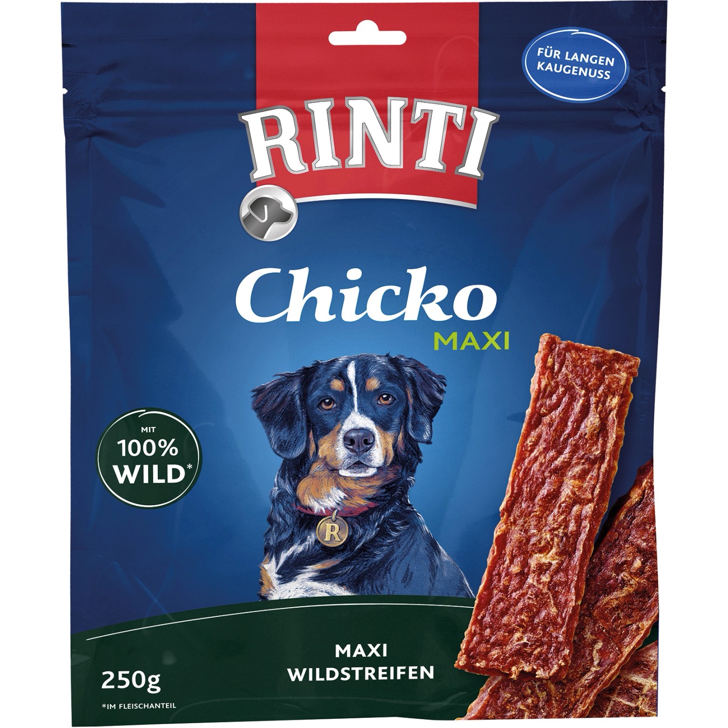 Rinti Hunde-Natursnacks Chicko Maxi Wildstreifen 250 g