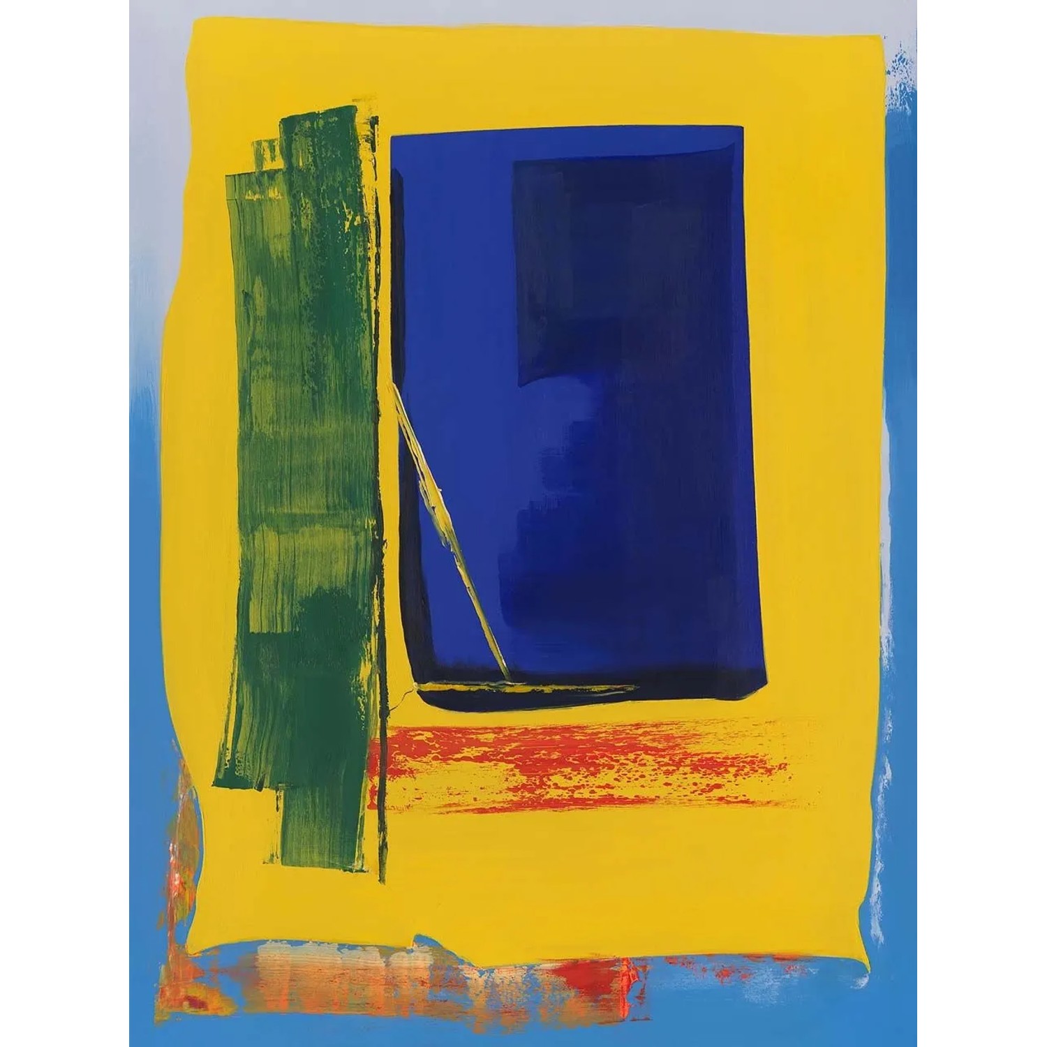 Art Universe Leinwandbild Blue and Yellow 90 x 120 cm