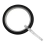 Gardinia Gardinenring Zylinder, schwarz, 25mm, 10er Pack für Gardinenstangen.