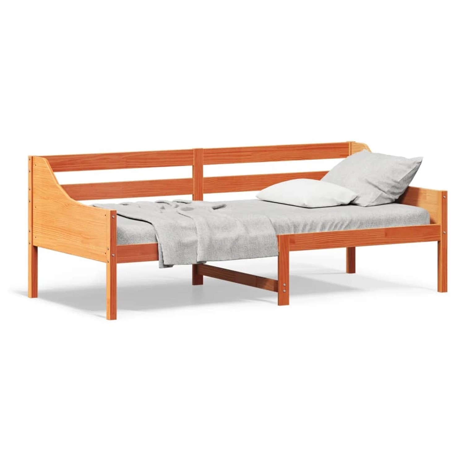vidaXL Tagesbett ohne Matratze Wachsbraun 90x200 cm Massivholz Kiefer 842833