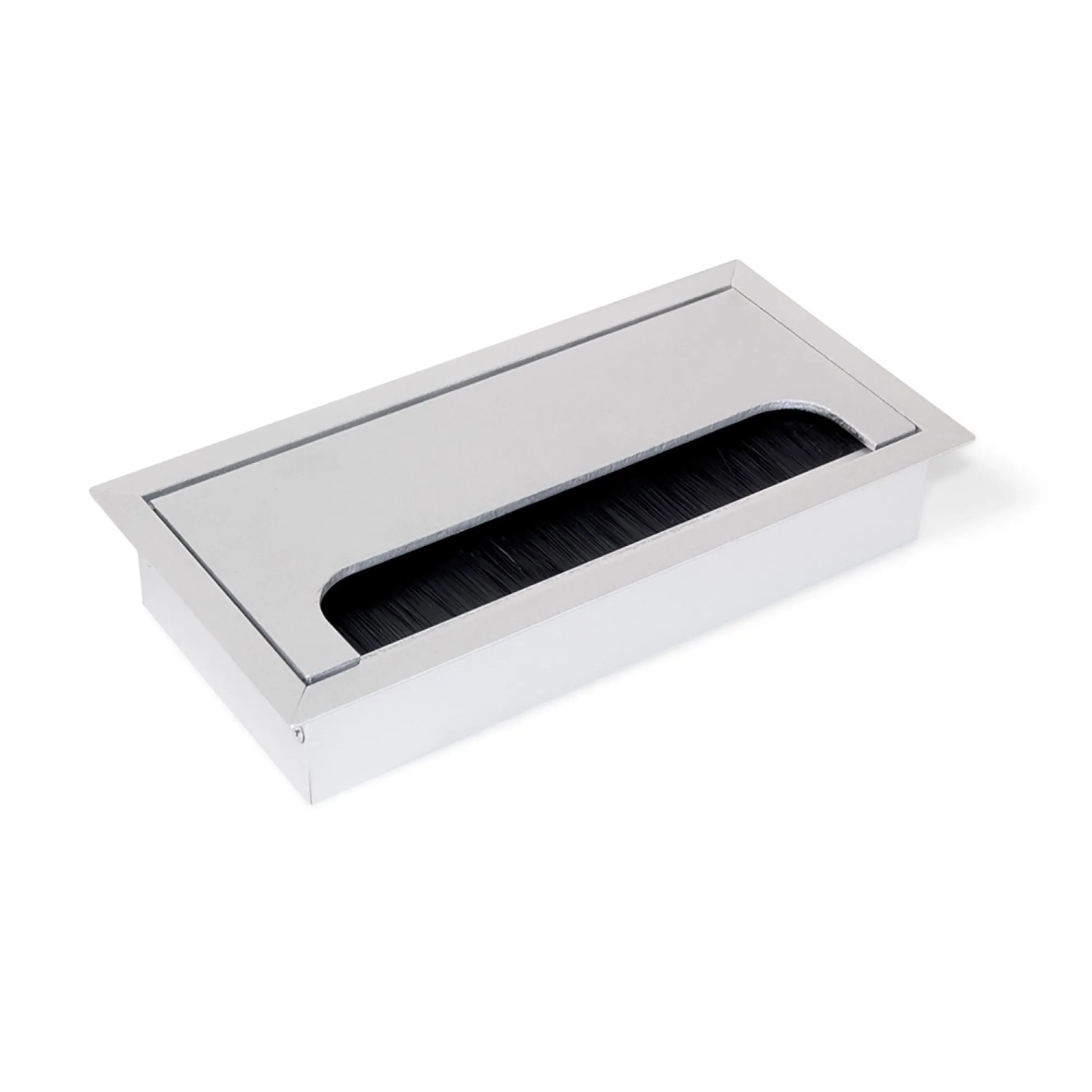 Emuca Kabeldurchführung Quadrum Rechteckig 159 x 80 mm Unterputzmontage Aluminium Matt Eloxiert
