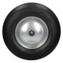 Schubkarrenrad 4er Set, PU Gummi, Ø 390mm, schwarz, mit Achse.
