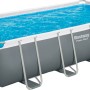 Bestway Stahlrahmenpool-Set PowerSteel, 549x274x122cm, grau, mit Sandfilteranlage.