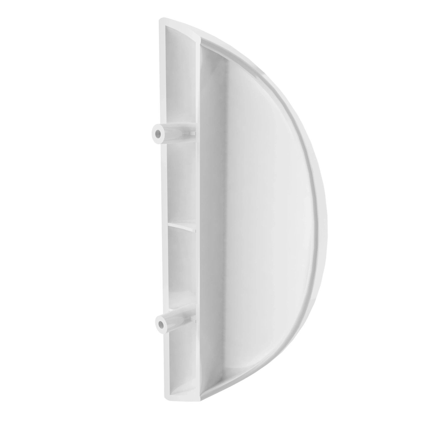 Detailaufnahme der weißen Schulte Sunny Pendeltür für Duschen.