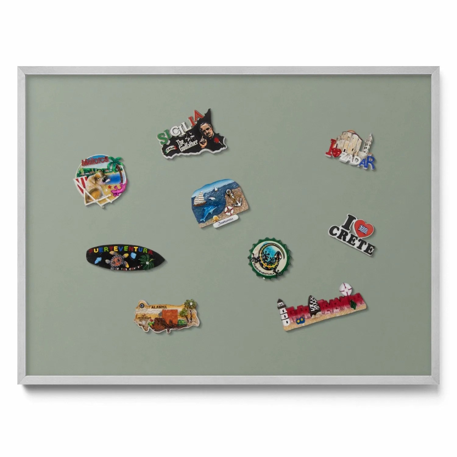 Tulup Magnettafel Magnettafel aus Metall für Souvenirs Hellolivfarben 80x60 günstig online kaufen