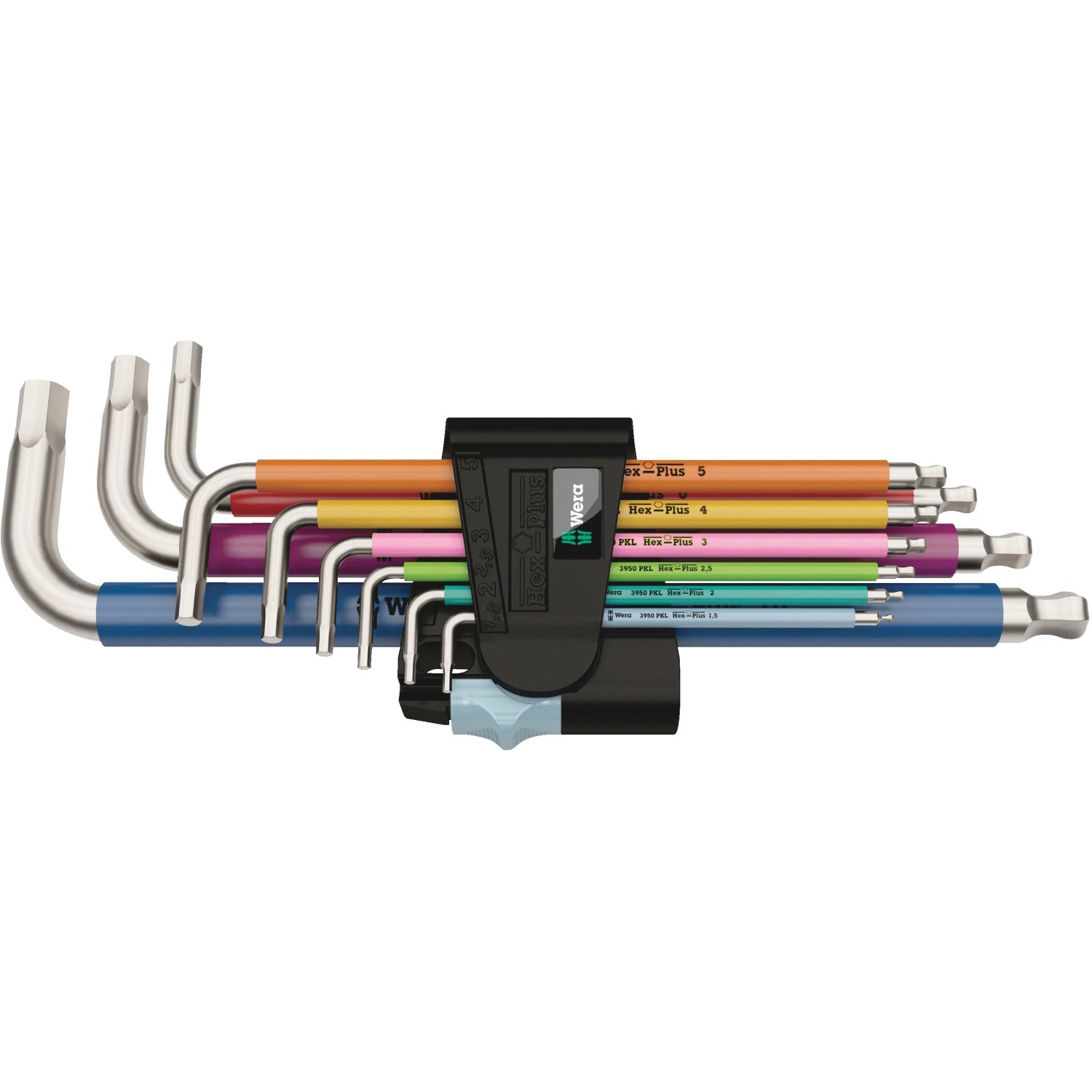 Wera Multicolour Innen-Sechskant Winkelschraubendreher-Set 1.5 mm, 2 mm, 2.5 mm, 3 mm, 4 mm, 5 mm
