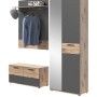 Inn.Furn Garderoben-Set Eiche Grau 3-teilig 175 cm mit Soft-Close Tomaso