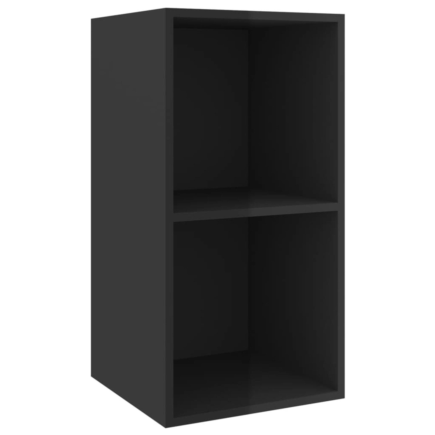 vidaXL TV-Wand TV-Wandschrank Hochglanz-Schwarz 37x37x72 cm günstig online kaufen