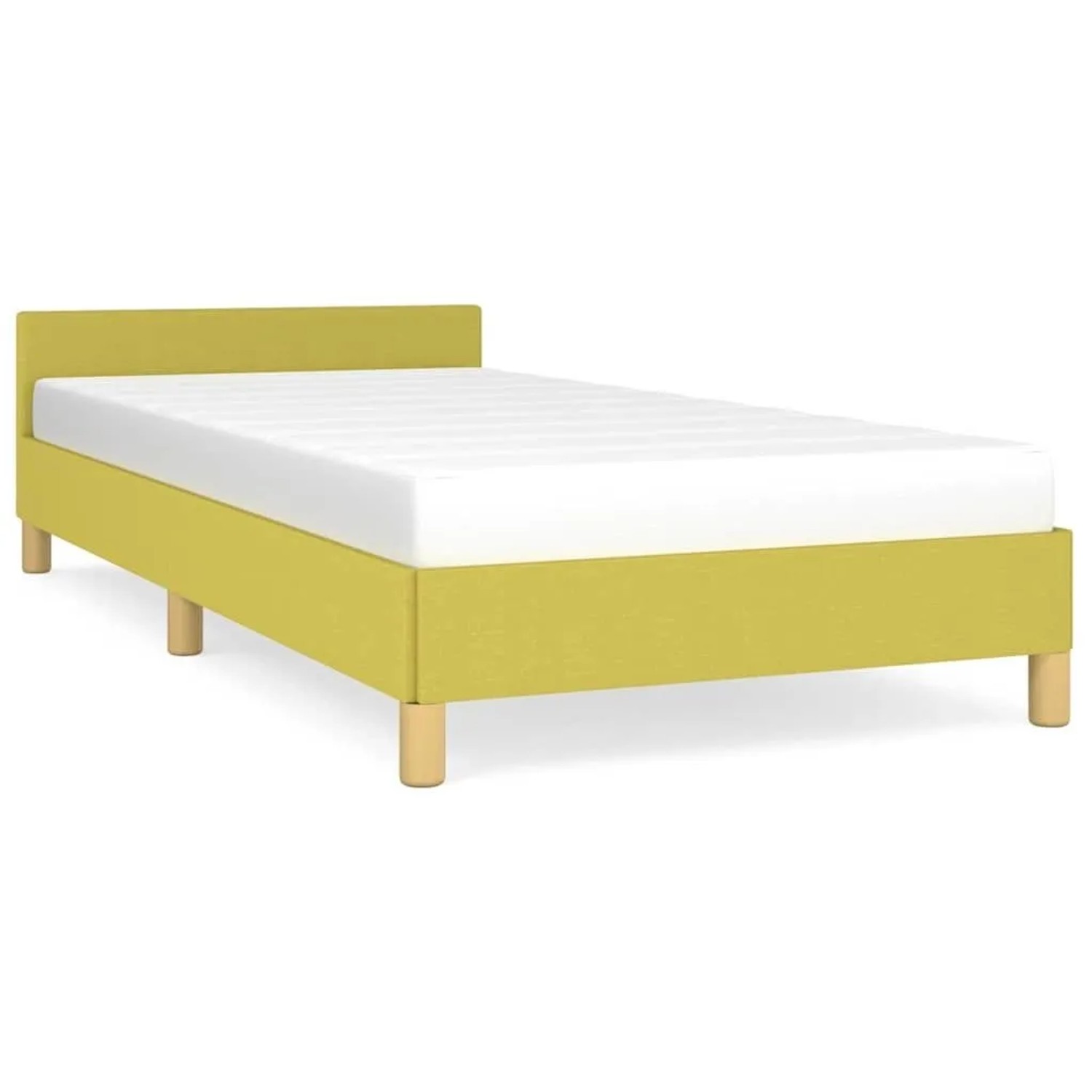 vidaXL Bettgestell Ohne Matratze Grün 100x200 cm Stoff 347398_3