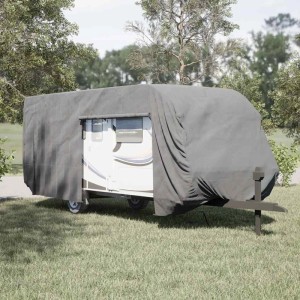 Graue vidaXL Schutzhülle aus Vliesstoff für Wohnwagen, 732x250x220 cm.