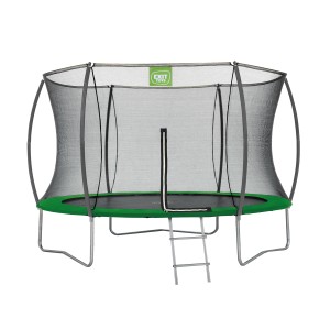 EXIT Green Edition Gartentrampolin, Ø 305 cm mit Sicherheitsnetz und Leiter.