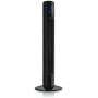 Schwarzer Brandson Turmventilator mit LED-Display und Fernbedienung.