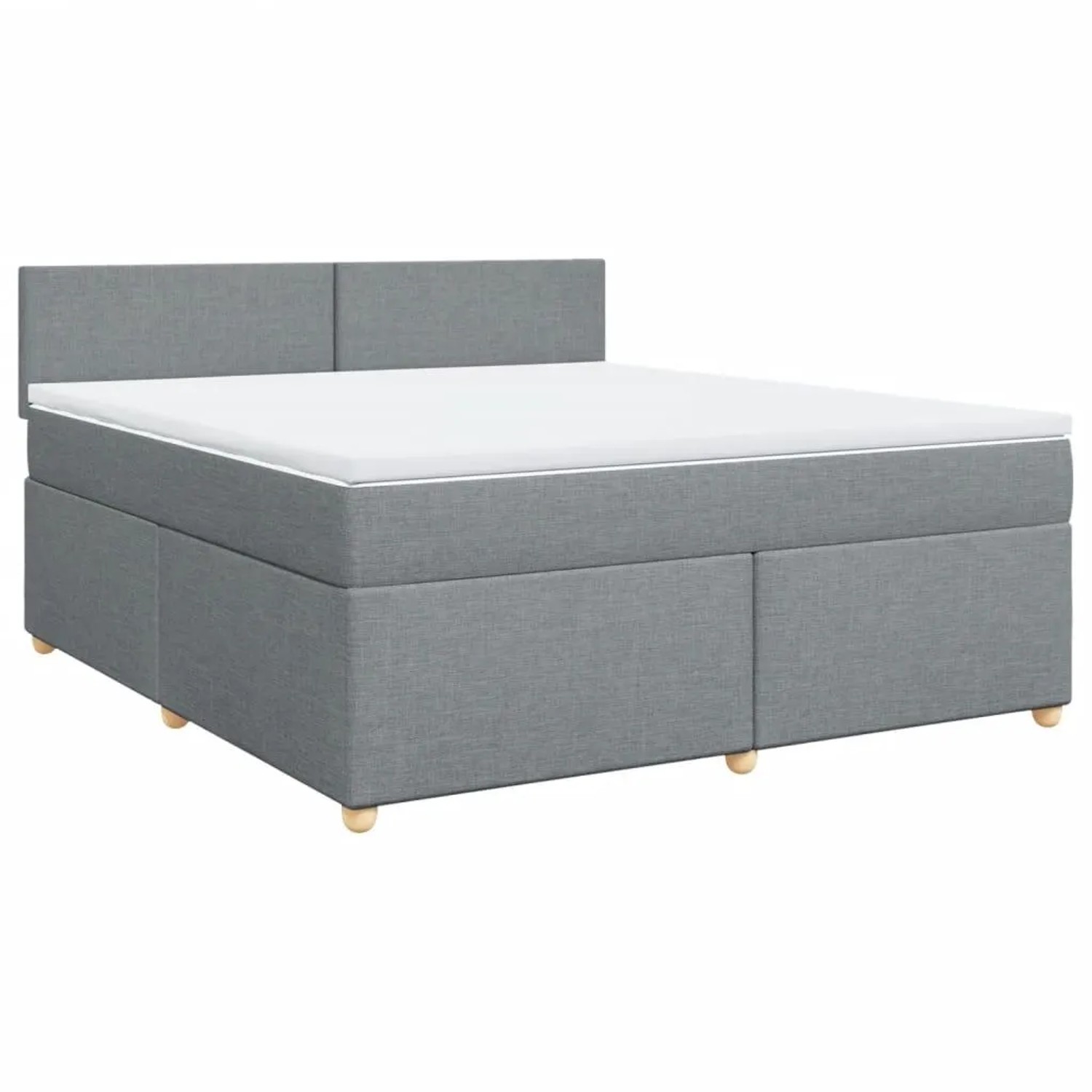 vidaXL Boxspringbett mit Matratze Hellgrau 180x200 cm Stoff 3286752 günstig online kaufen